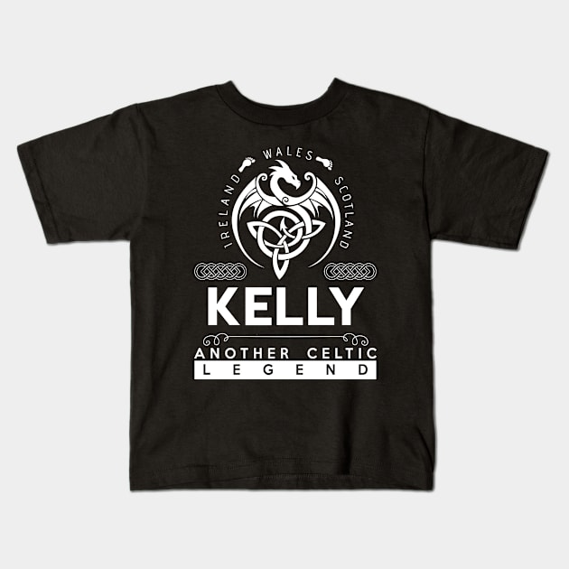 Kelly Name T Shirt - Another Celtic Legend Kelly Dragon Gift Item Kids T-Shirt by harpermargy8920